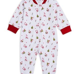 Kissy Kissy Holiday / Christmas Zipper Footie